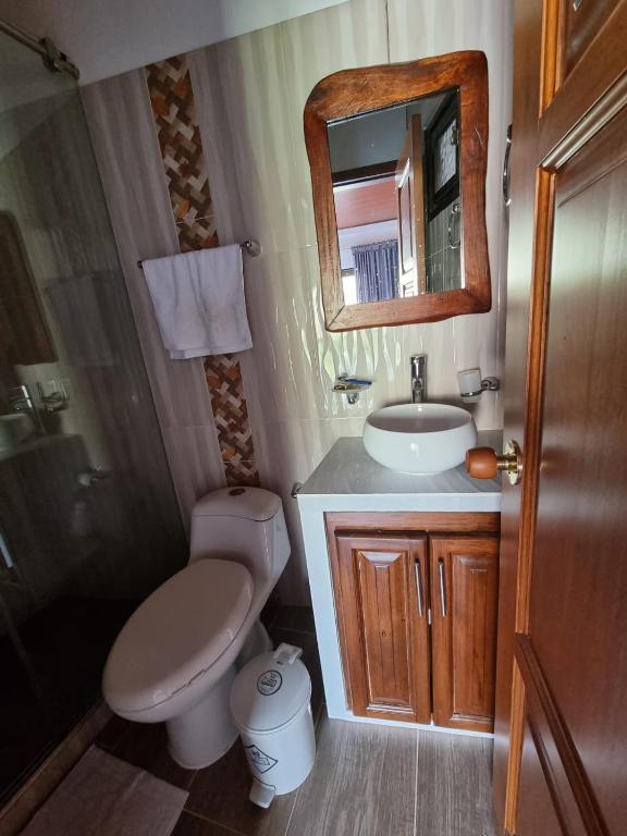 Koupelna v ubytování Hotel la casona de Wiky