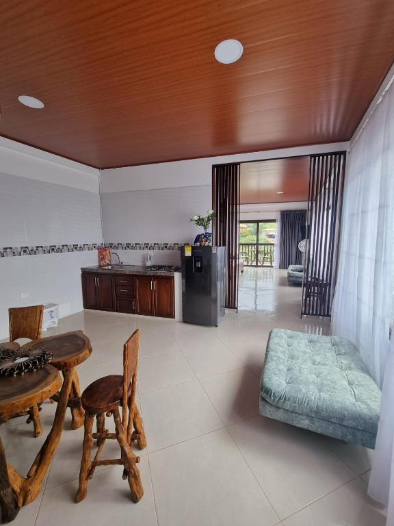 Posezení v ubytování Hotel la casona de Wiky
