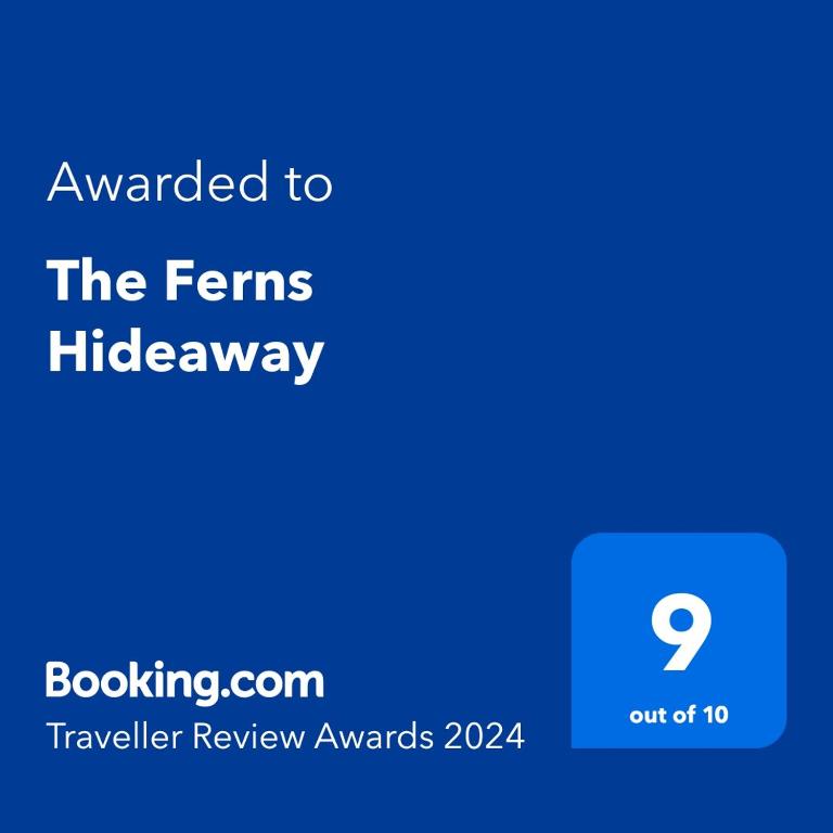 Certifikát, hodnocení, plakát nebo jiný dokument vystavený v ubytování The Ferns Hideaway