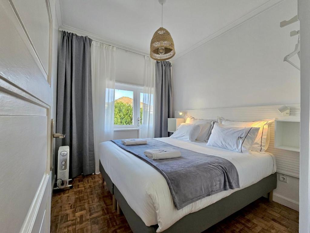 Postel nebo postele na pokoji v ubytování LM art apartments