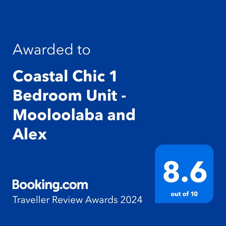 Certifikát, hodnocení, plakát nebo jiný dokument vystavený v ubytování Coastal Chic Apartment - Mooloolaba and Alex