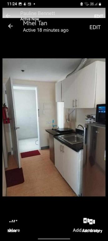 Kuchyň nebo kuchyňský kout v ubytování Sunvida Tower Condo 1