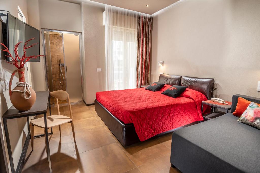 Postel nebo postele na pokoji v ubytování Hotel Alba