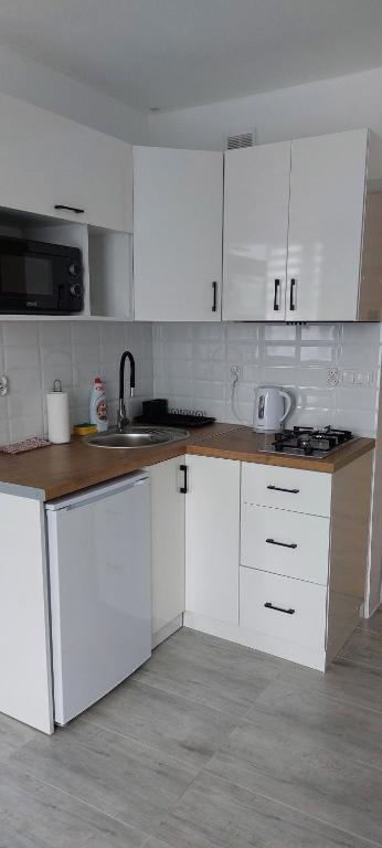 Kuchyňa alebo kuchynka v ubytovaní Apartamenty Częstochowa