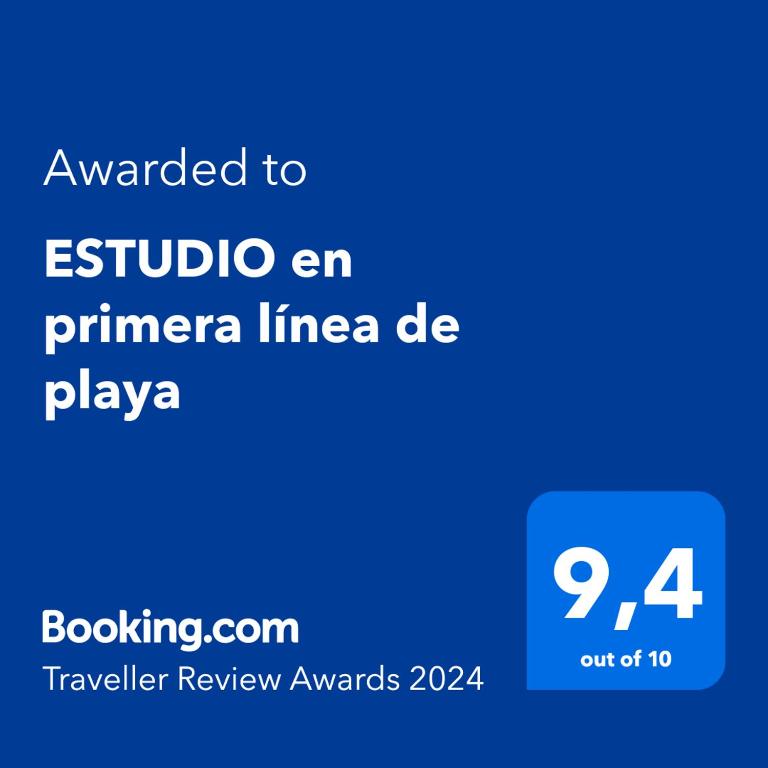 Certifikát, ocenenie alebo iný dokument vystavený v ubytovaní ESTUDIO en primera línea de playa
