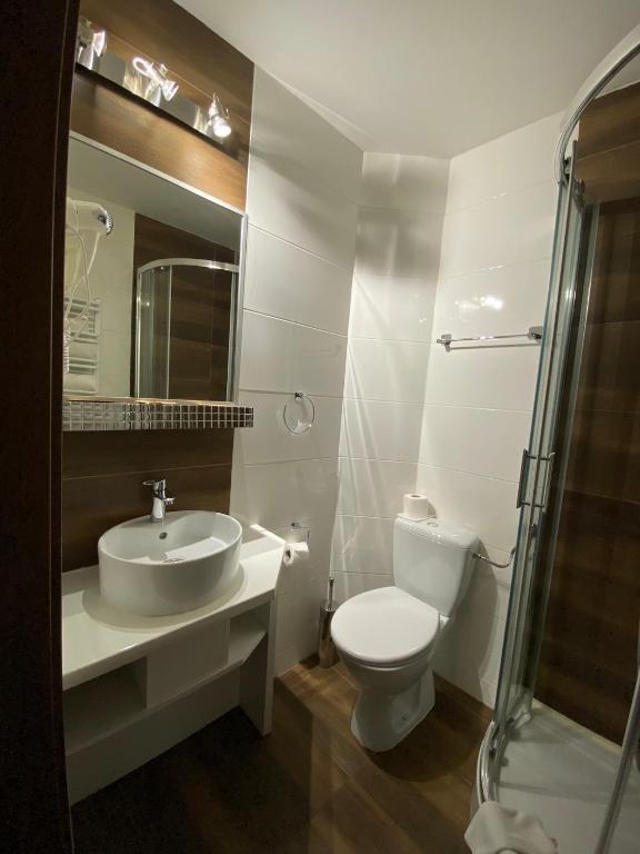 Koupelna v ubytování Hotel Constancja