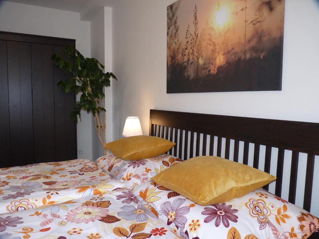 Postel nebo postele na pokoji v ubytování Apartmán Trilobit