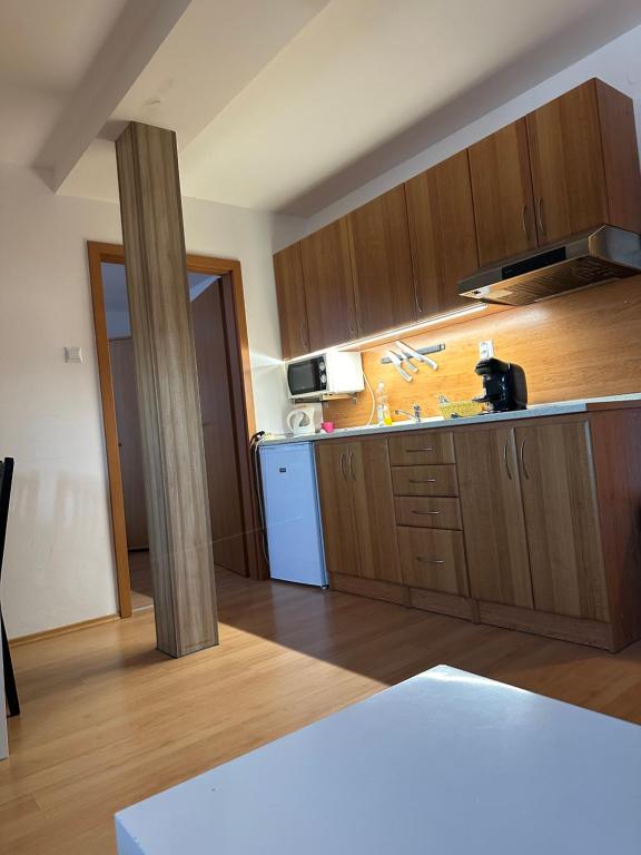 Kuchyň nebo kuchyňský kout v ubytování Apartmány Telgárt