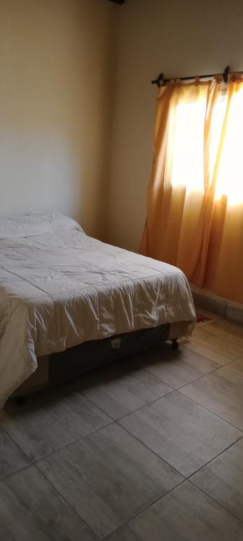 a bed sitting in a bedroom with a window at Apolo in General Alvarado