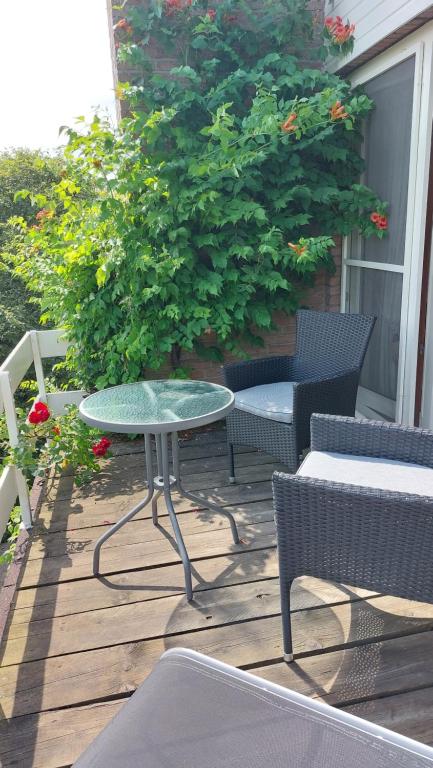 Balkón nebo terasa v ubytování B&B Jossefin Tuinen
