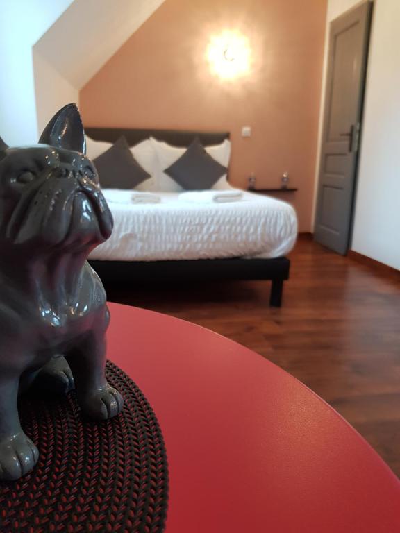 Postel nebo postele na pokoji v ubytování chambres et gites d'étretat