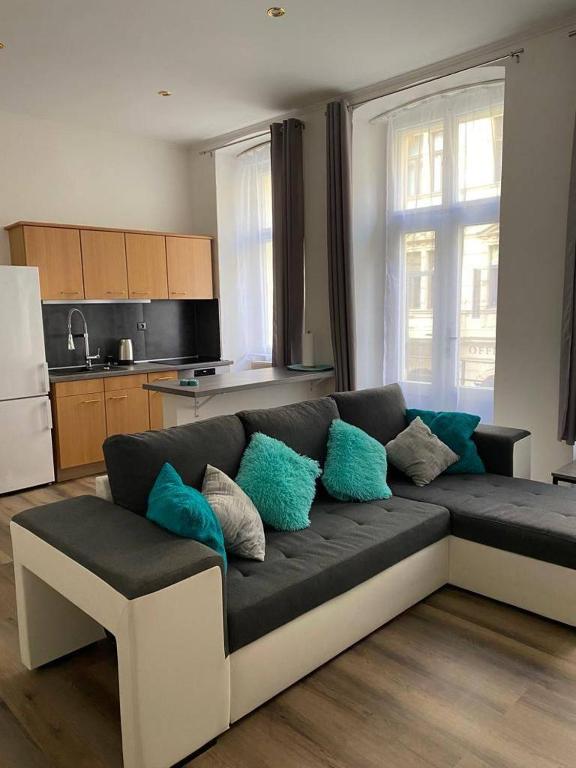 Kuchyň nebo kuchyňský kout v ubytování Apartment by Pepsi