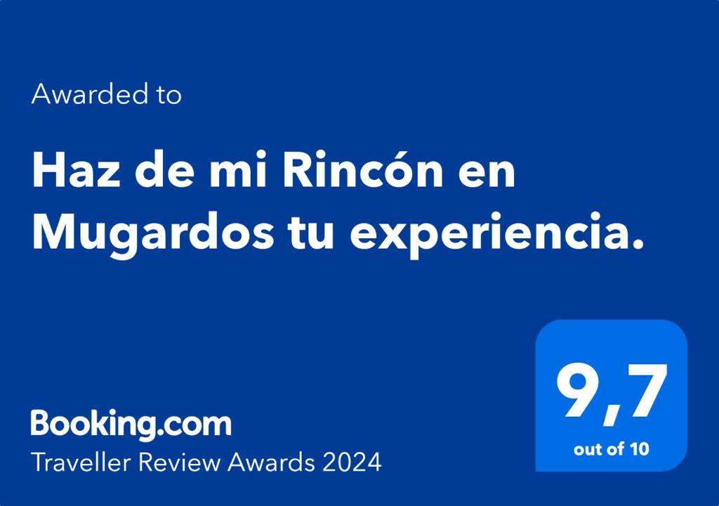 a blue sign with the words haya de mi rincon en miranda at Haz de mi Rincón en Mugardos tu experiencia. in Mugardos