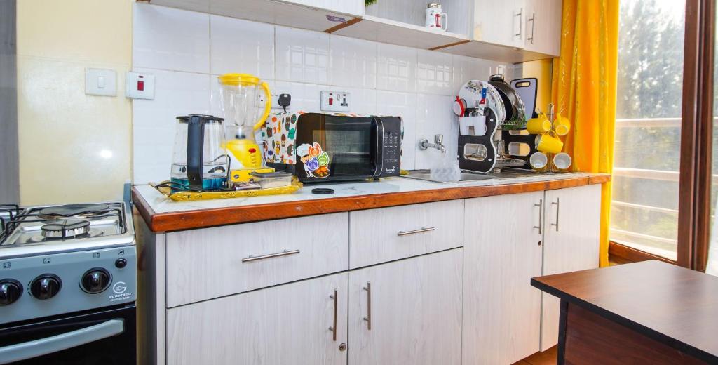 Η κουζίνα ή μικρή κουζίνα στο Supercilious Suite Apartment