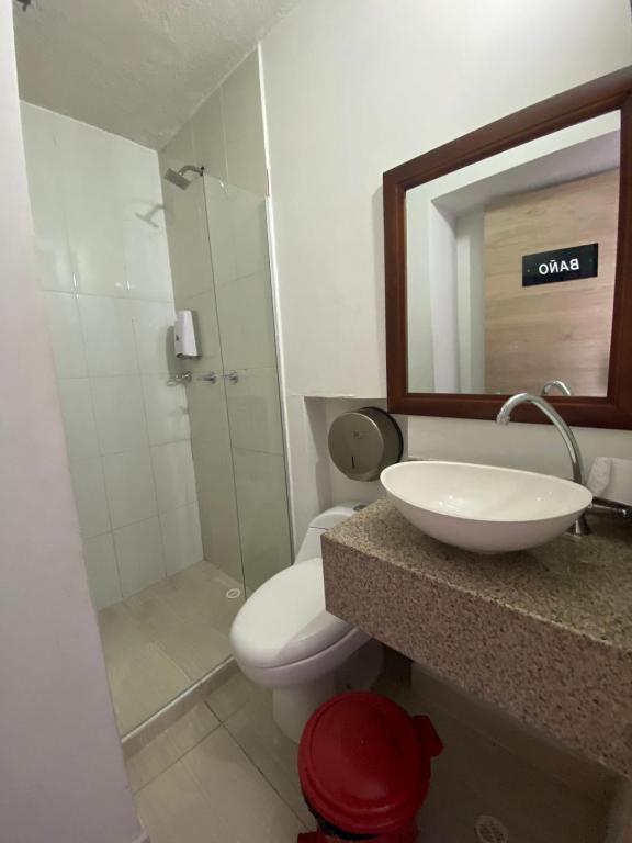 Koupelna v ubytování Suites Laureles
