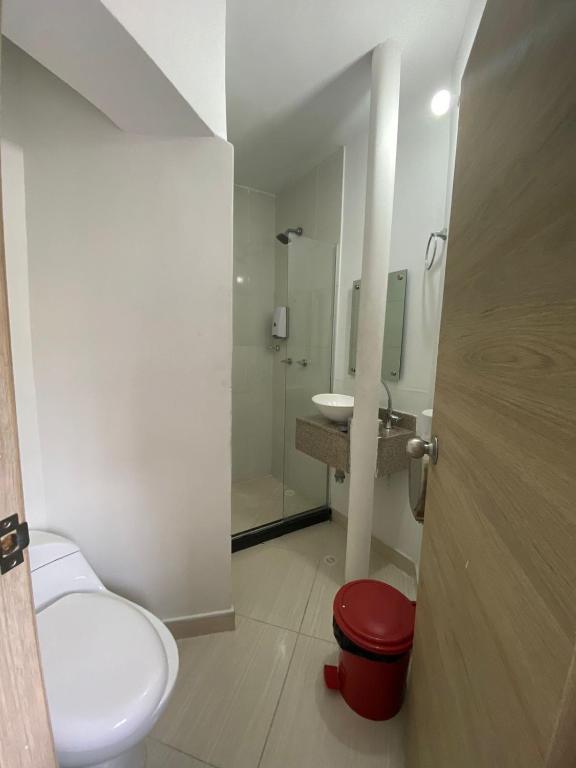 Koupelna v ubytování Suites Laureles