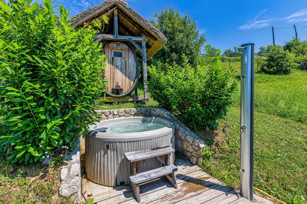 Zahrada ubytování Vineyard Cottages Skatlar