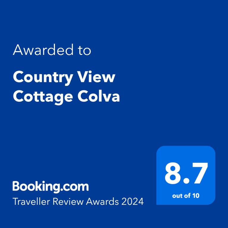 Certifikát, hodnocení, plakát nebo jiný dokument vystavený v ubytování Country View Cottage Colva