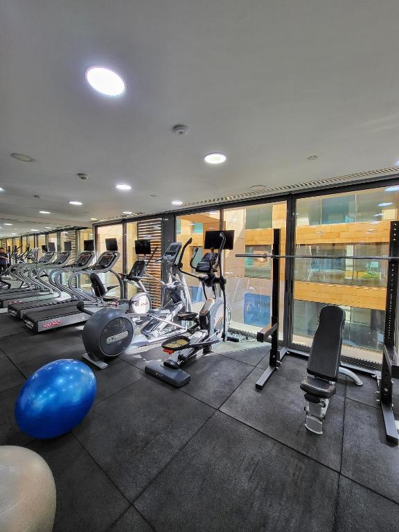 Fitness centrum a/nebo fitness zařízení v ubytování Monot Suites