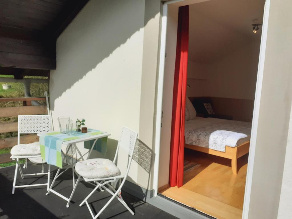 Postel nebo postele na pokoji v ubytování Apartmenthaus AMELIE