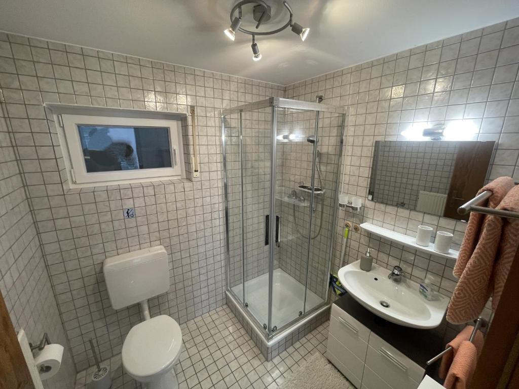 Koupelna v ubytování Ferienwohnung Angelika