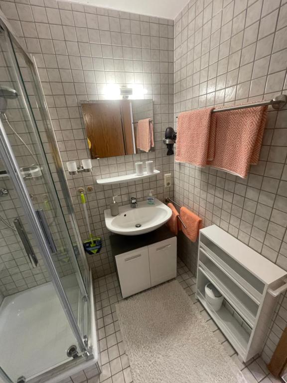 Koupelna v ubytování Ferienwohnung Angelika