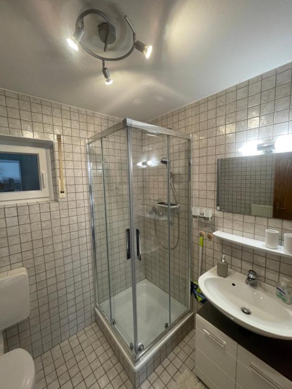 Koupelna v ubytování Ferienwohnung Angelika