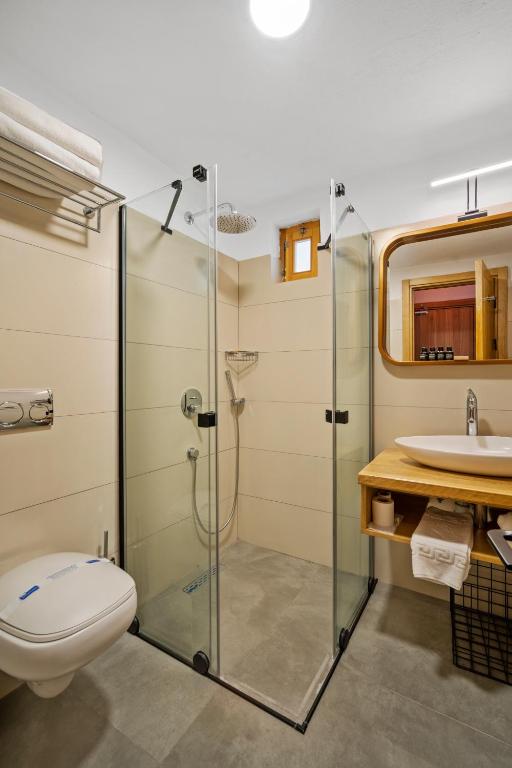 Koupelna v ubytování ZEYT INN HOTEL