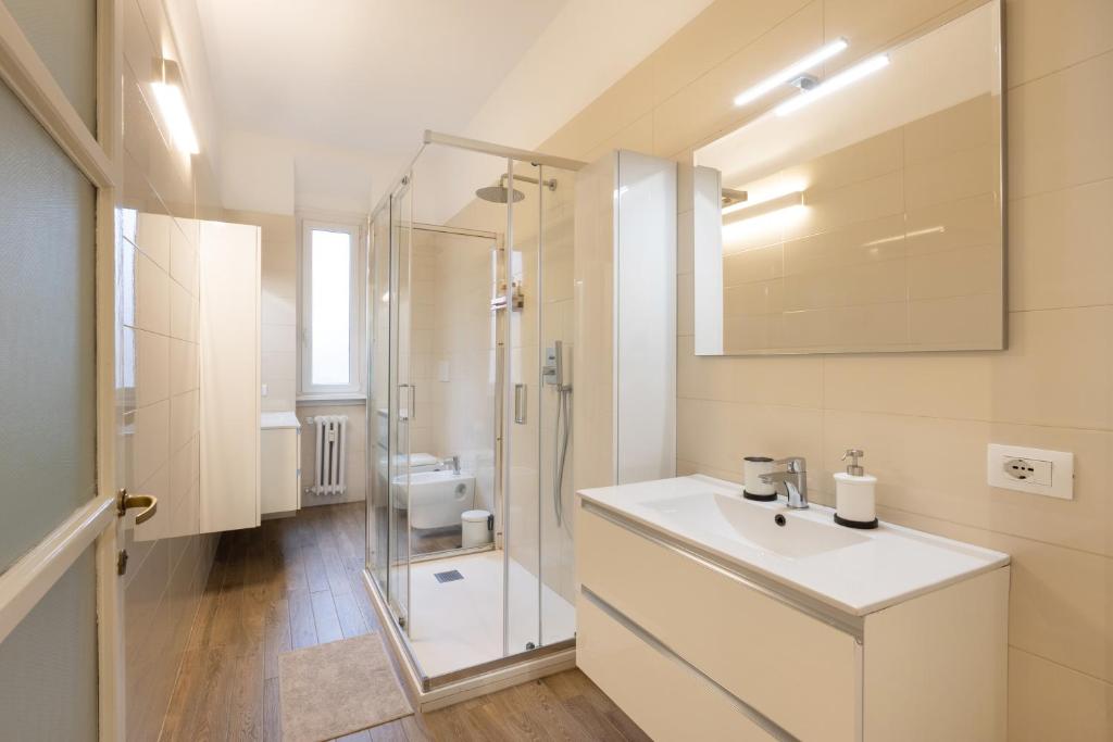 A bathroom at Gaffurio Apartments