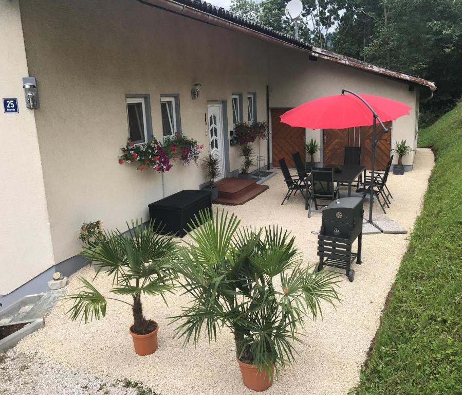 Zahrada ubytování Ferienwohnung Brennseeblick