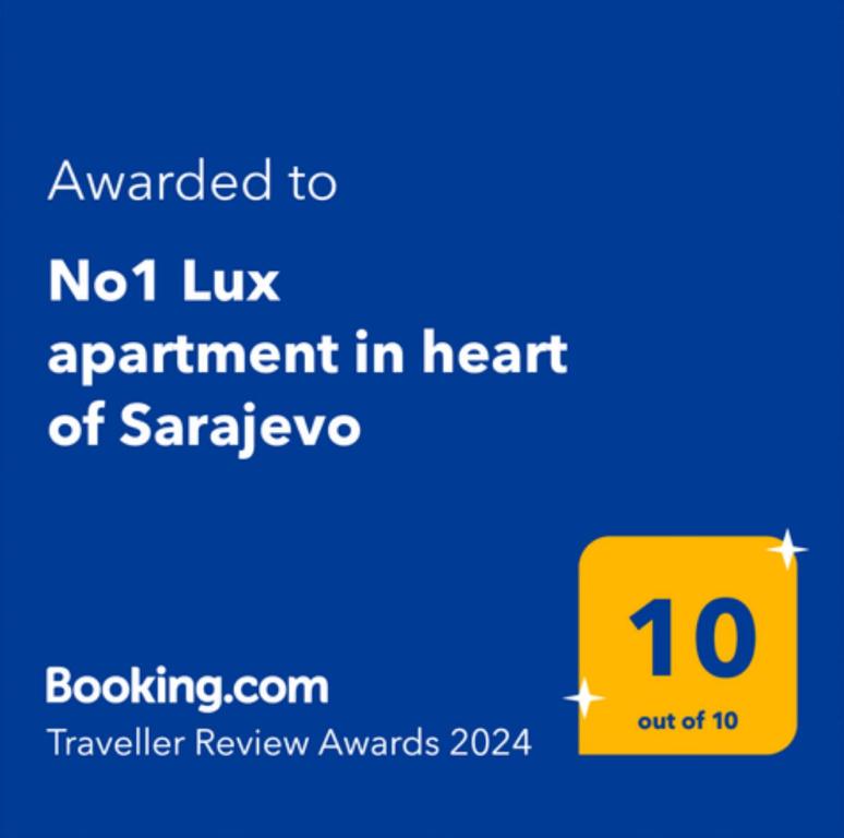 una schermata di un telefono con le parole "nessun appuntamento di collegamento nel cuore di s" di No1 Lux apartment in heart of Sarajevo a Sarajevo