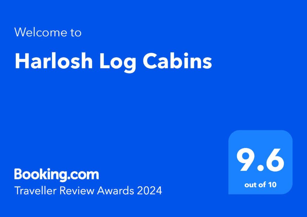 Certifikát, hodnocení, plakát nebo jiný dokument vystavený v ubytování Harlosh Log Cabins