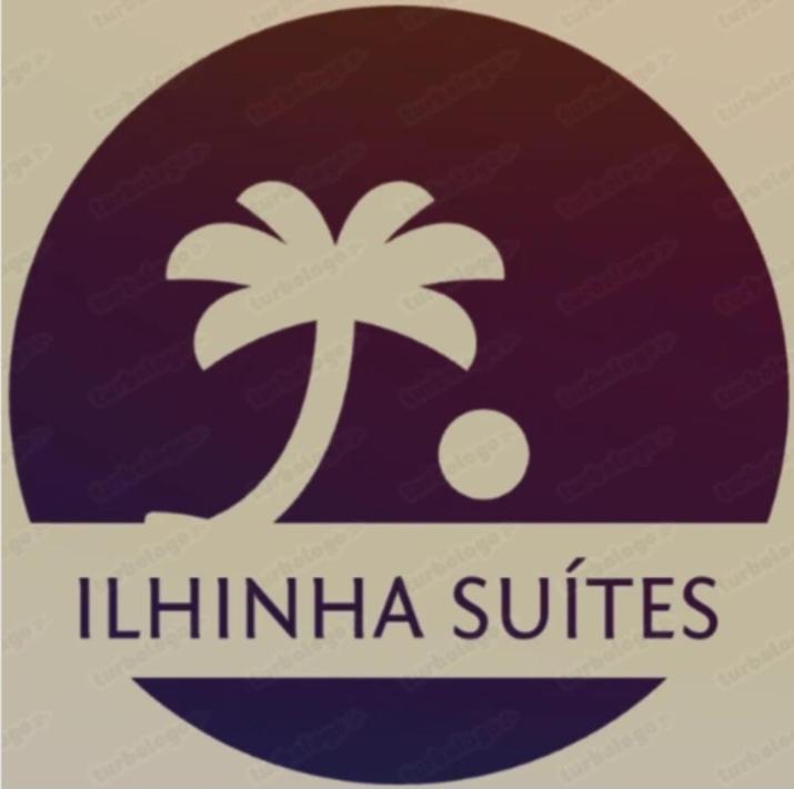 a sign with a palm tree and the words liminia suites at Suíte Ilhinha II em condomínio na Praia do Perequê in Ilhabela