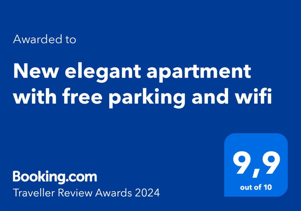 Certifikát, ocenenie alebo iný dokument vystavený v ubytovaní New elegant apartment with free parking and wifi