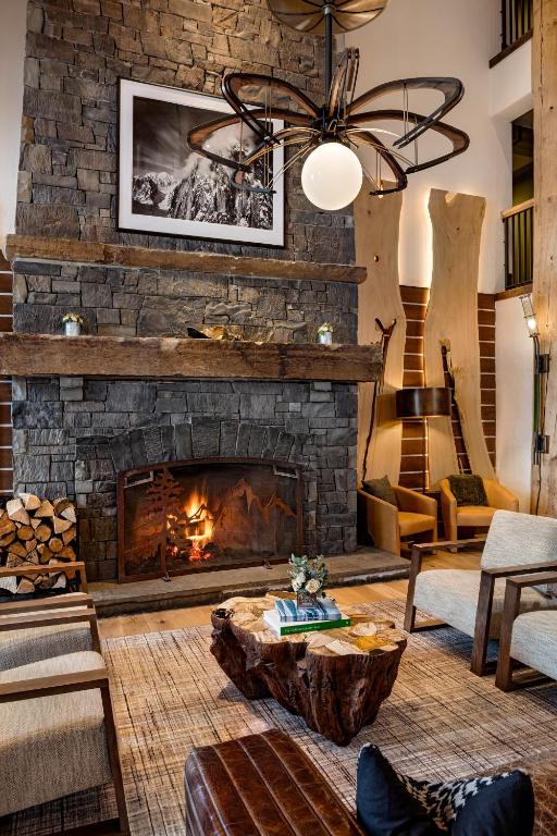 Posezení v ubytování Teton Mountain Lodge and Spa, a Noble House Resort