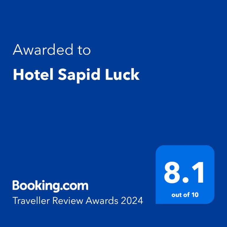 Majutusasutuses Hotel Sapid Luck Yala Safari olev sertifikaat, autasu, silt või muu dokument