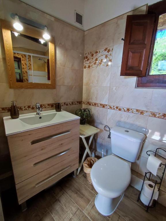 Koupelna v ubytování Casa la Coma