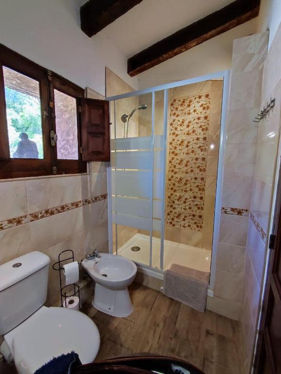 Koupelna v ubytování Casa la Coma