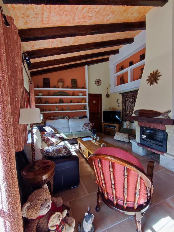 Posezení v ubytování Casa la Coma