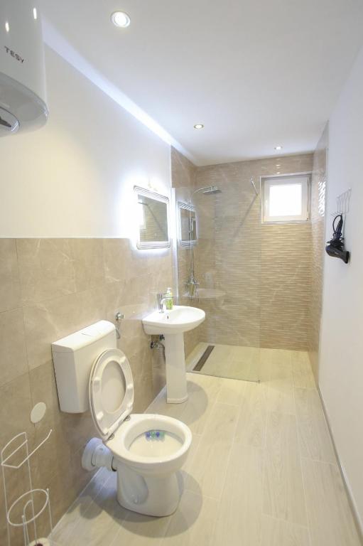 Koupelna v ubytování Apartments Daris
