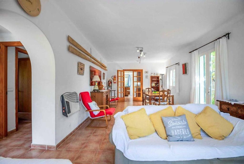 A seating area at Maria Pollensa