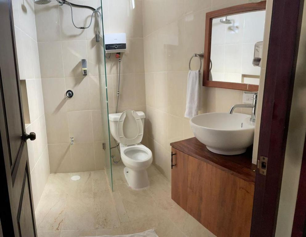 Koupelna v ubytování Hotel Nojoch che