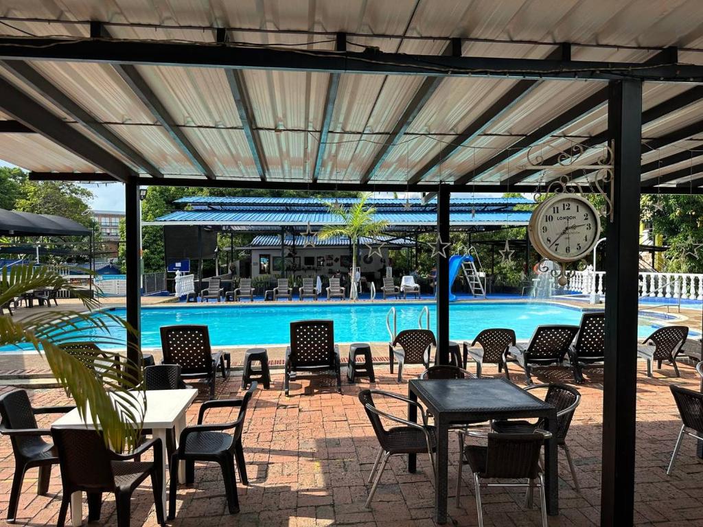 Bazén v ubytování Hotel Campestre Villa Yudy nebo v jeho okolí