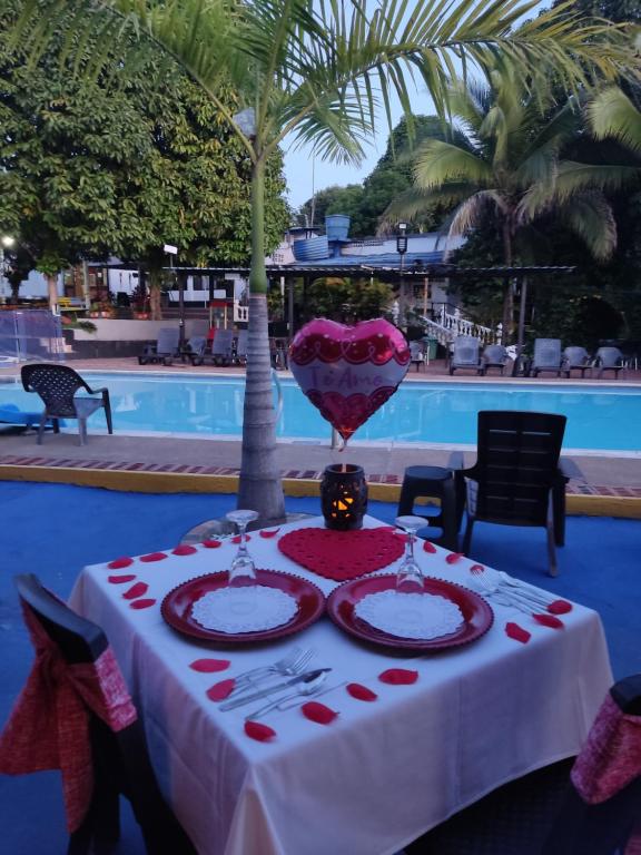 Bazén v ubytování Hotel Campestre Villa Yudy nebo v jeho okolí