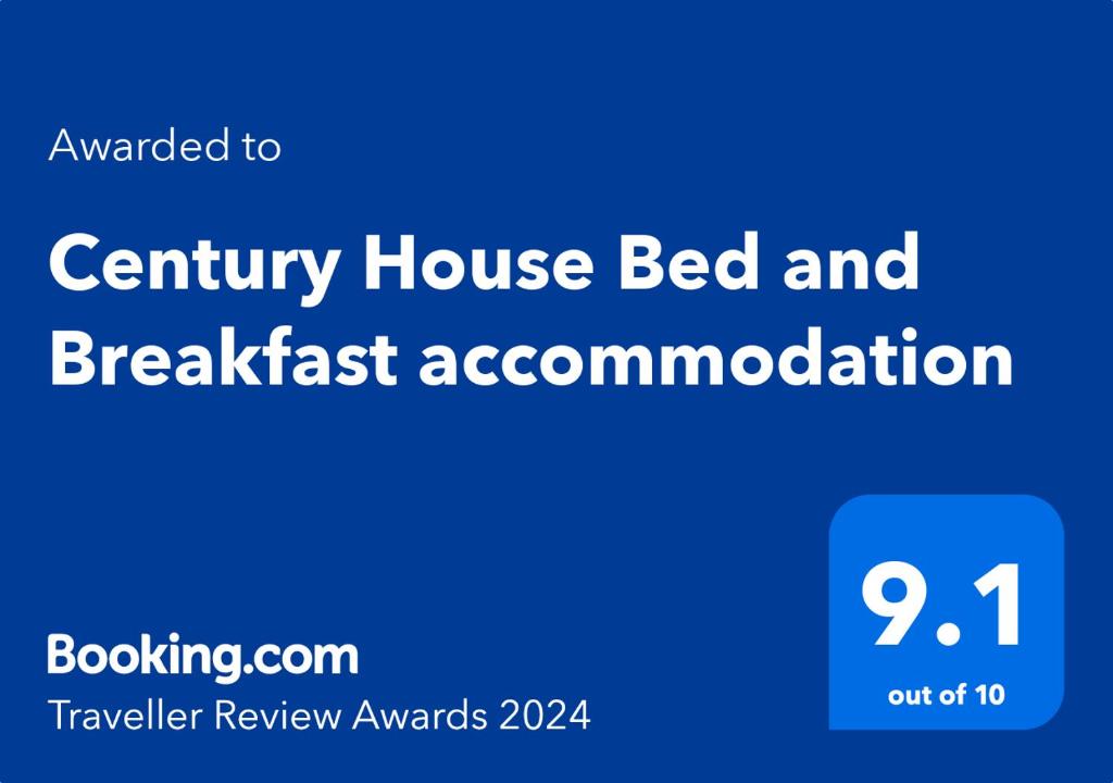 Certifikát, hodnocení, plakát nebo jiný dokument vystavený v ubytování Century House B & B flatlette