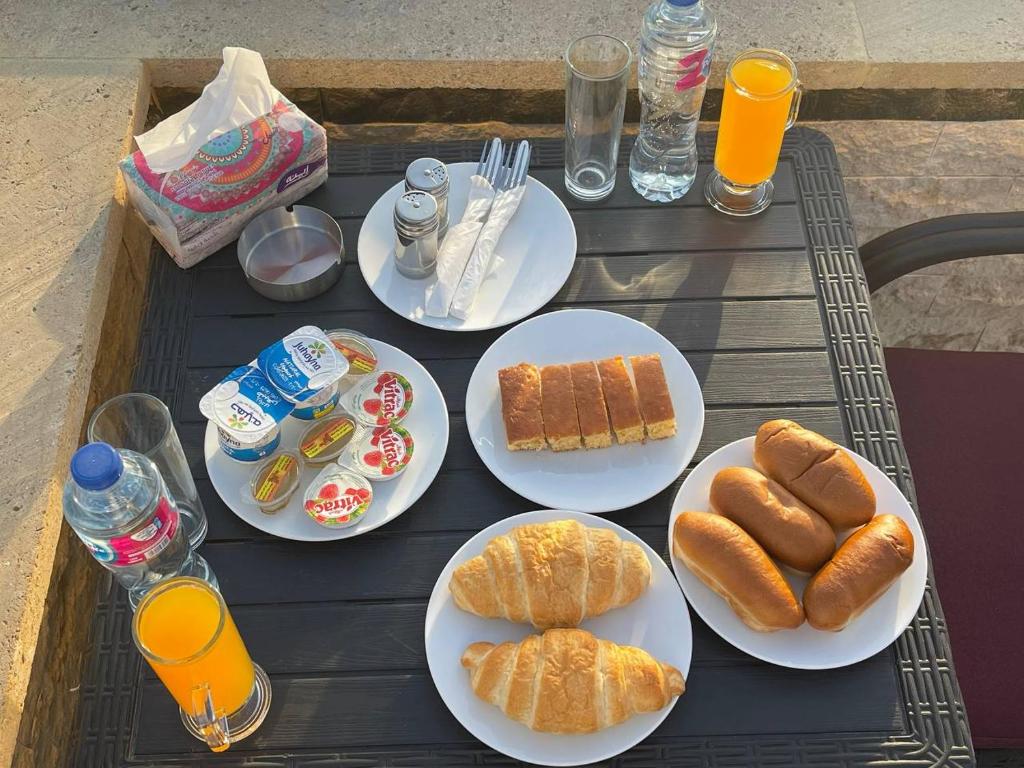 Opciones de desayuno para los huéspedes de Prince Pyramids Inn