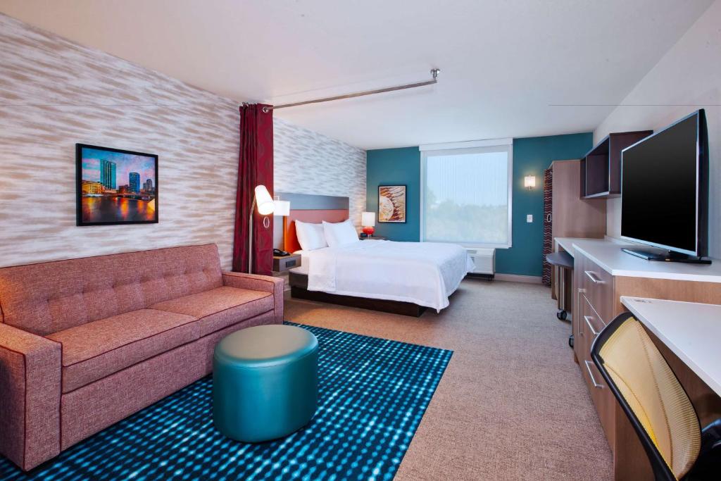 Home2 Suites By Hilton Grand Rapids South - Studiosuite Met Kingsize Bed - Toegang Voor Gehoor
