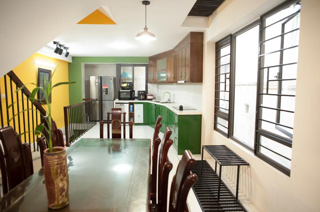 Kuchyň nebo kuchyňský kout v ubytování ART GREEN HOME