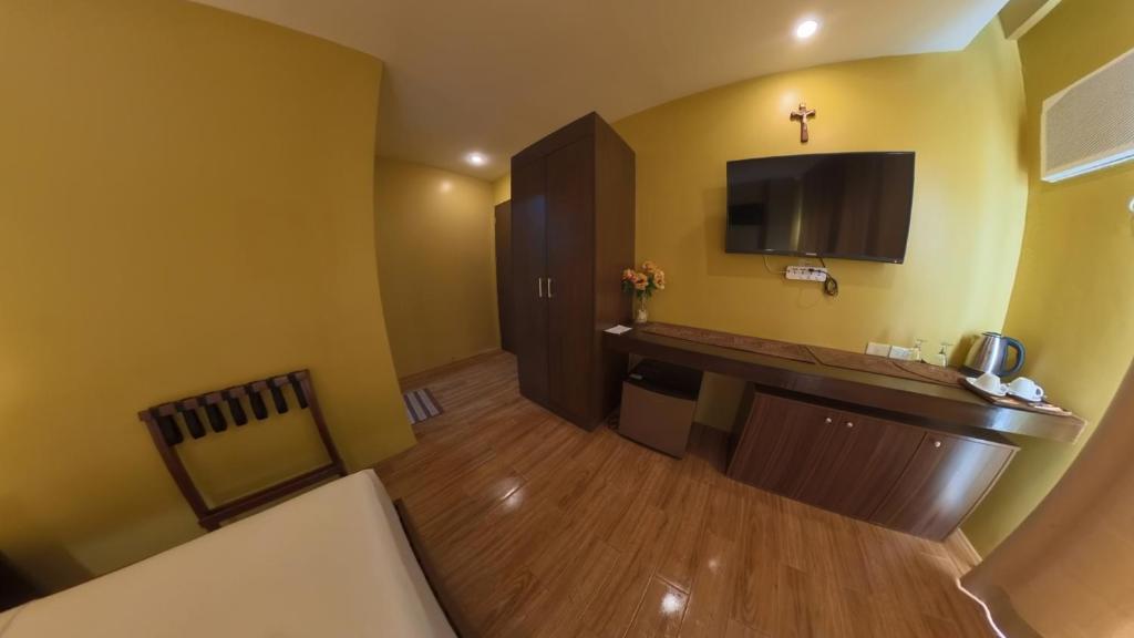 TV a/nebo společenská místnost v ubytování Alunsina Hotel and Spa