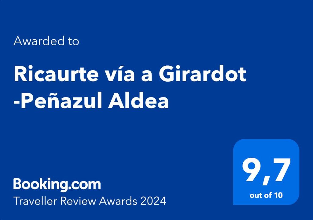 Certifikát, hodnocení, plakát nebo jiný dokument vystavený v ubytování Ricaurte vía a Girardot -Peñazul Aldea